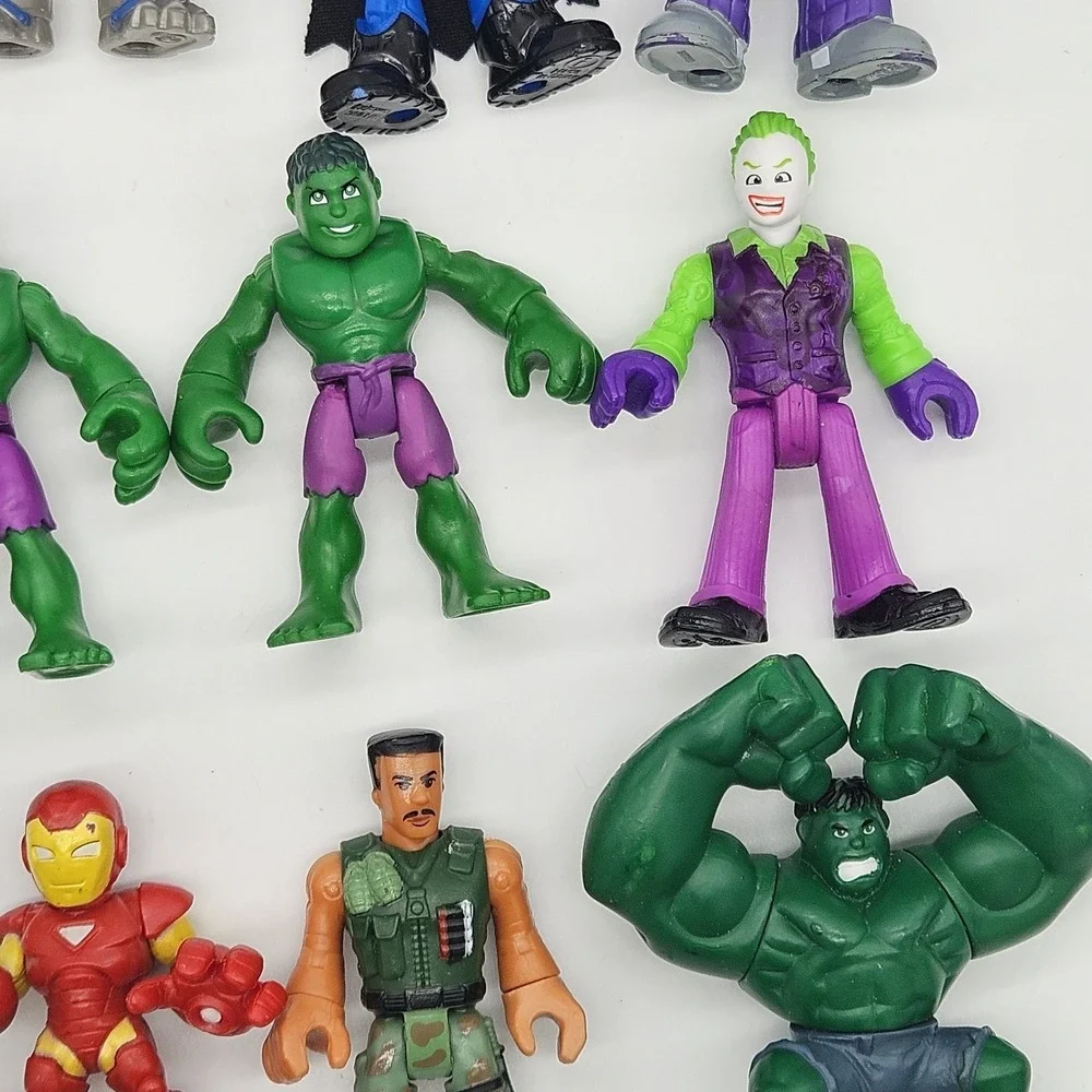 Lot of 13 Fisher-Price Imaginext Action Figures Marvel DC Star Wars Batman Hulk